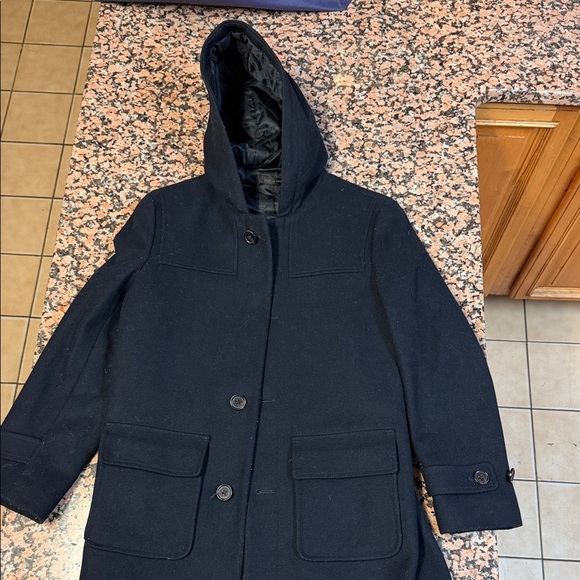 Kid’s Black Hooded Ralph Lauren pea-coat Jacket - Picture 4 of 4